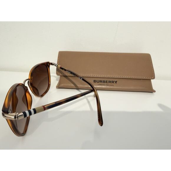 Burberry Light Havana Square Sunglasses - Picture 5 of 12